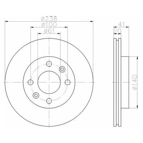 фото Тормозной диск hella 8dd 355 101-261