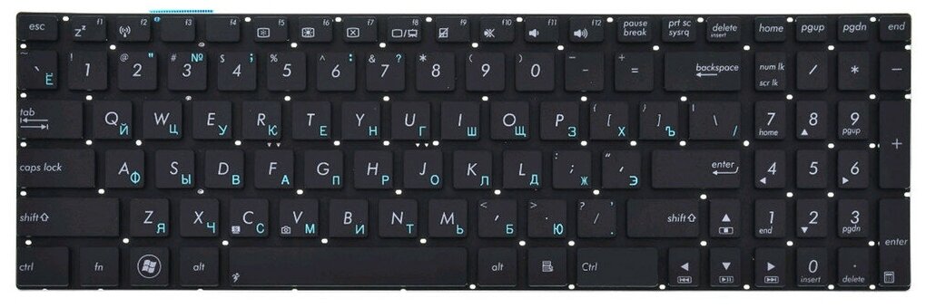 Клавиатура для Asus N56VB N56 N750JK N550Jv N76VB N56VZ N550JK и др. без рамки