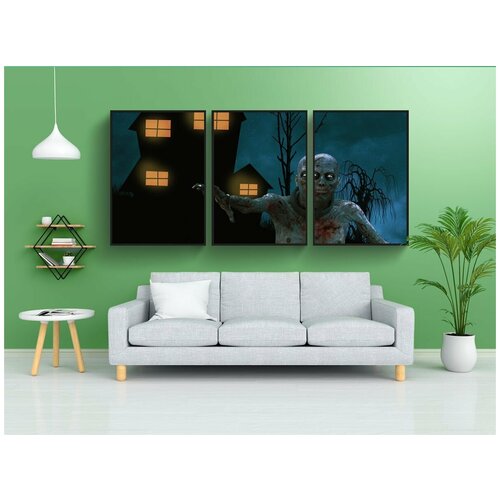 фото Набор модулных постеров для интерьера "дом, живой мертвец, нежить" 60x90 см. в тубусе, без рамки lotsprints