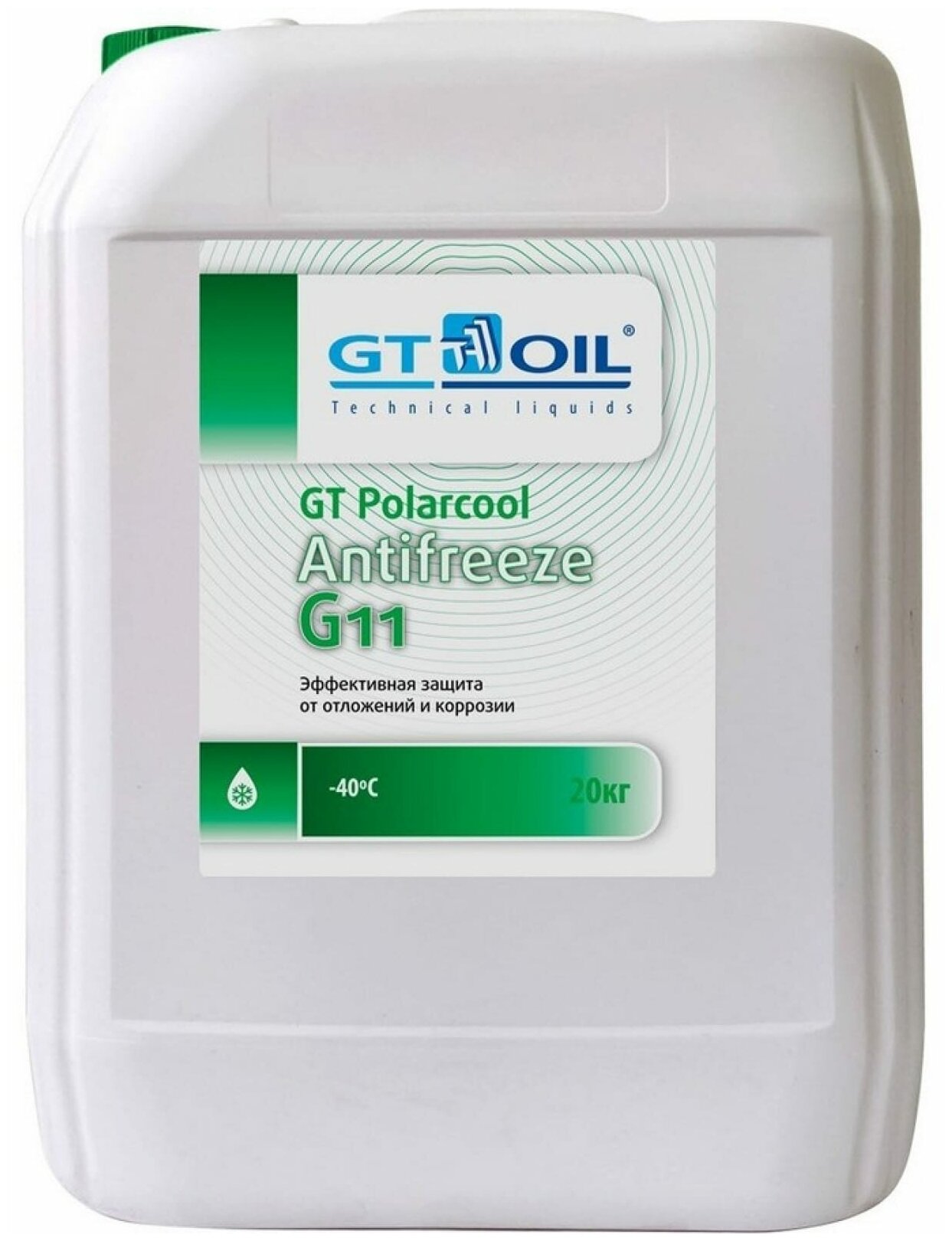 GT OIL 4634444008757 Антифриз GT Polarcool G11 зеленый 20 кг 1шт