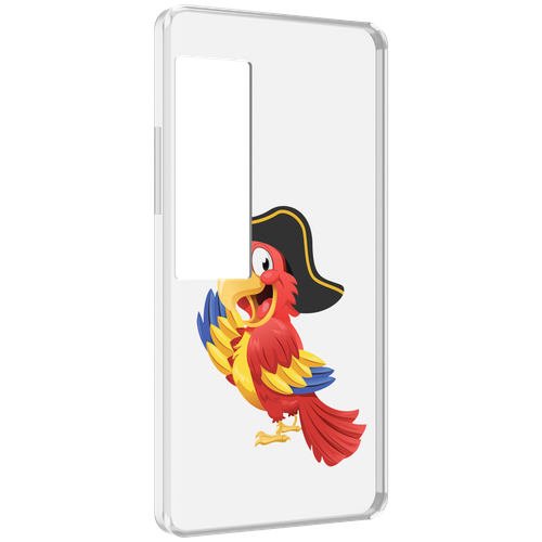 Чехол MyPads попугай-пират для Meizu Pro 7 Plus задняя-панель-накладка-бампер чехол mypads попугай пират для realme x50 pro задняя панель накладка бампер