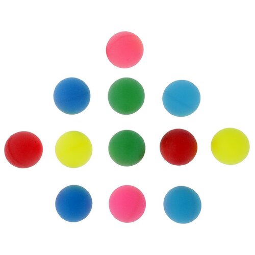 Мяч для настольного тенниса 40 мм, набор 12 шт., цвета (микс цветов, 1шт)
