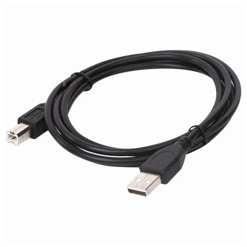 Кабель USB 2.0 AM-BM, 1,5 м, SONNEN, медь, для подключения периферии, черный, 513118 кабель usb 2 0 am bm 1 5 м sonnen медь для подключения периферии черный 513118