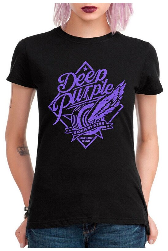 Футболка Design Heroes Группа Deep Purple Женская Черная 