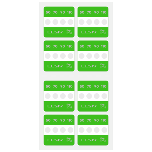 Термоиндикатор Lesiv L-Mark 4T - 50-70-90-110°С, цвет - зеленый 8 шт.