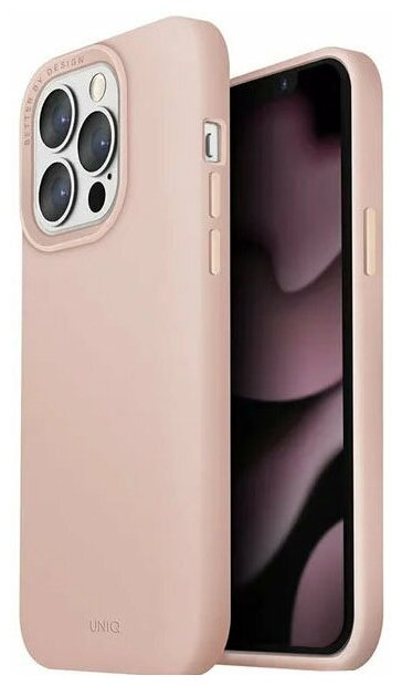 Чехол Uniq LINO (IP6.1PHYB(2021)-LINOPNK) для iPhone 13 Pro, розовый