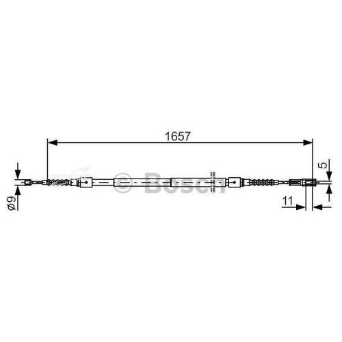 BOSCH 1987477881 1 987 477 881_трос ручника л.\ Audi A8 all S8/Quattro 97