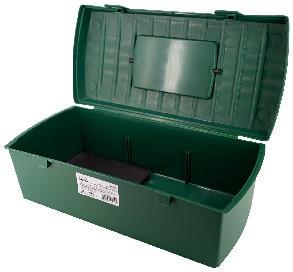 Ящик для инструмента СЕТ 20243, 35x16.5x13 см, зеленый - фотография № 6