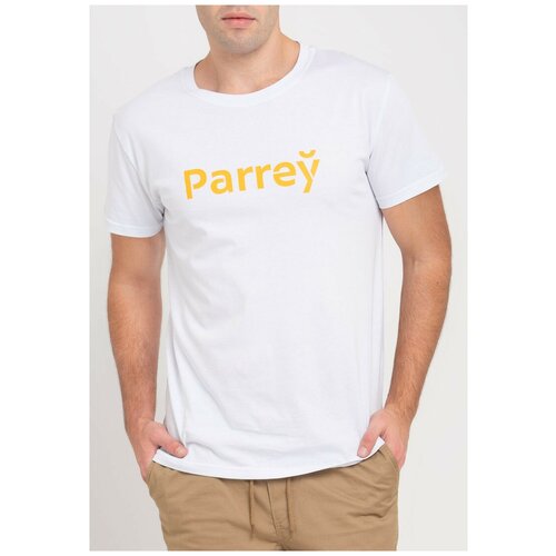 Белая мужская футболка Parrey размер L