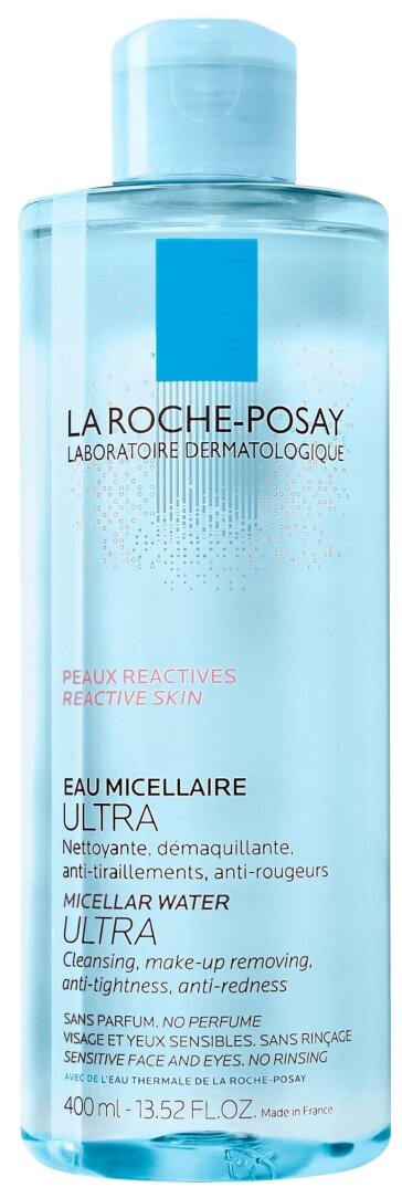 Вода мицеллярная La Roche-Posay Ultra для реактивной кожи, 400 мл