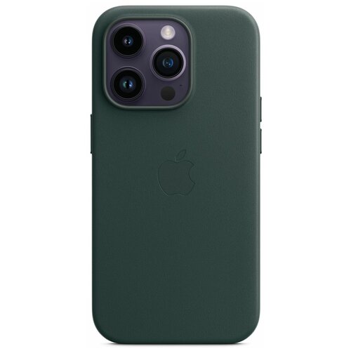 Чехол Apple iPhone 14 Pro Leather MagSafe Forest Green / Зелёный Лес csilicone magsafe case iphone 12 pro max cyprus green