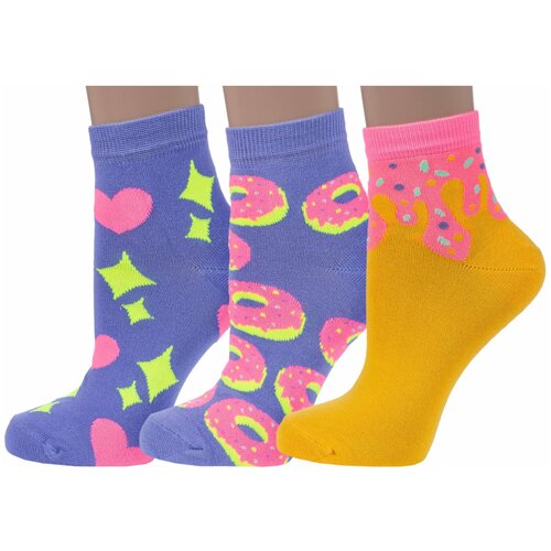 фото Женские носки носкофф укороченные, размер 23-25, мультиколор