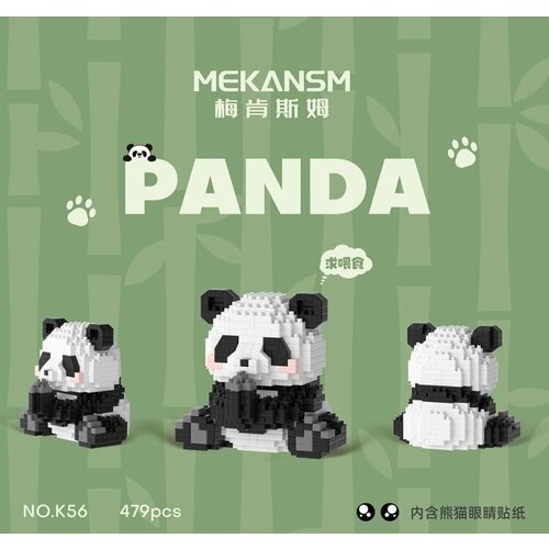 3D Конструктор из миниблоков пандочка MEKANSM 479 деталей