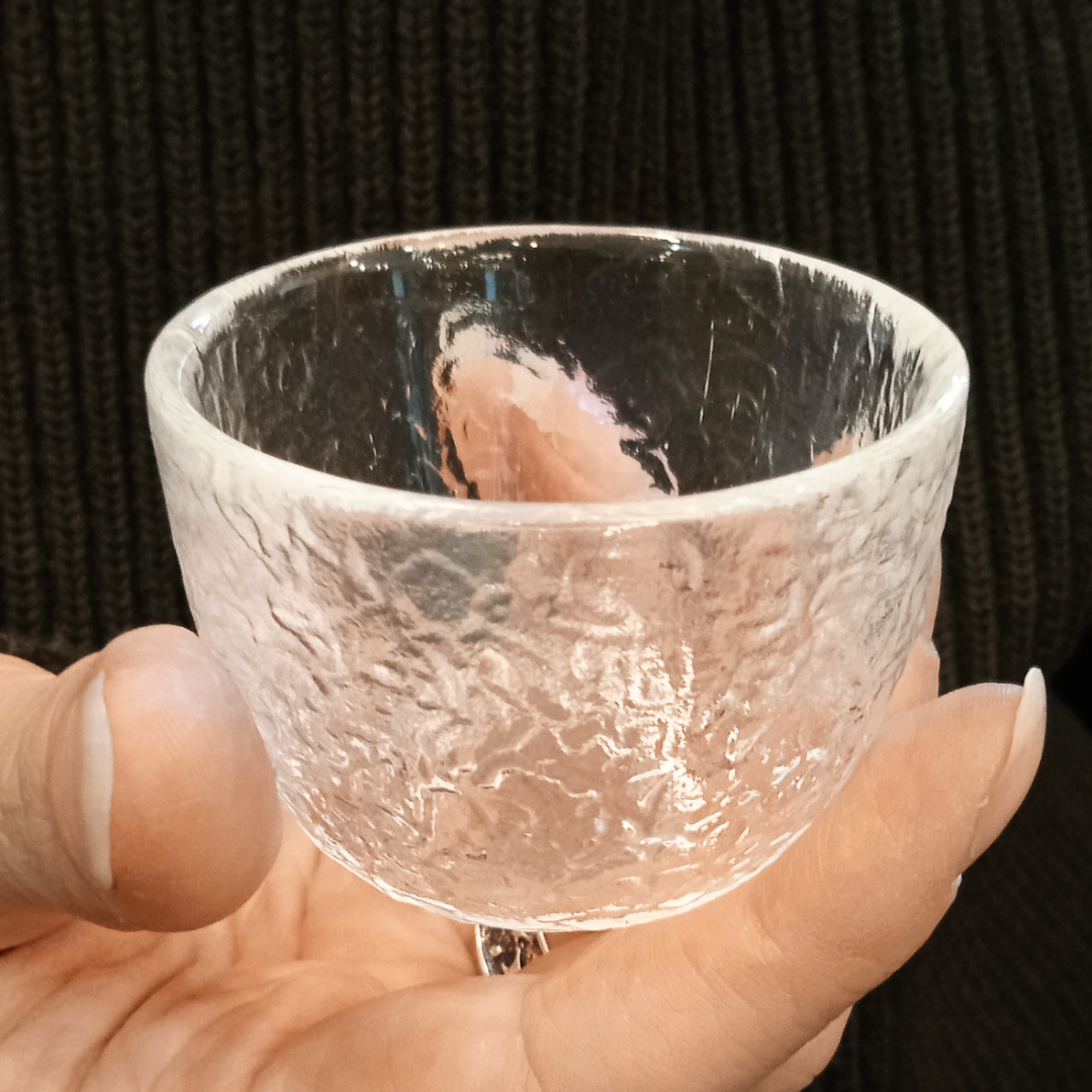 Чашка чайная (пиала) - Айсберг, ледяной узор, стекло, 70 мл.