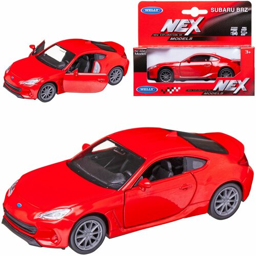 Машинка Welly 1:38 SUBARU BRZ красная 43812W/красная welly 1 24 apr subaru lmpreza performance alloy luxury vehicle diecast pull back cars model toy collection xmas gift