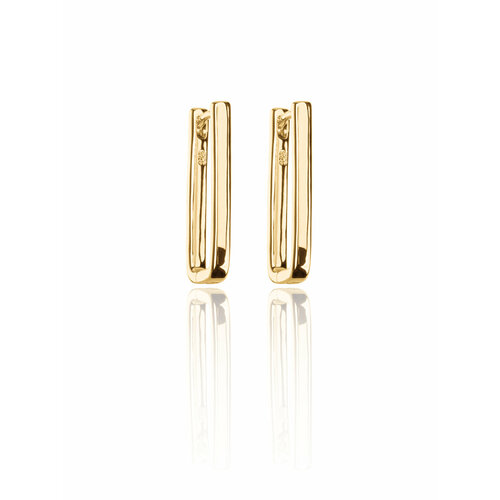 Серьги конго Greenbird, размер 25 мм, золотистый