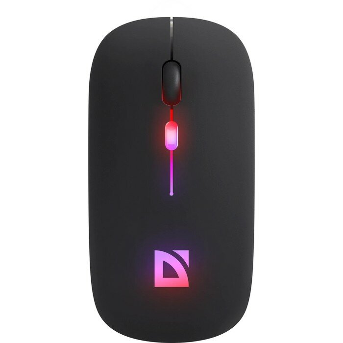 Мышь Defender Touch MM-997 беспровод оптическая бесшумная RGB1600 dpi500 мАч USB черная