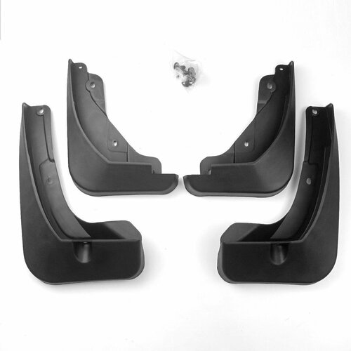 Брызговики Haval F7 / F7x 2018-2022 / Хавал Ф7 / Ф7х 2018-2022 (дорестайл), комплект 4 штуки + крепеж