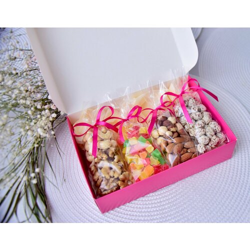 Подарочный набор Розовый рай, орехи, цукат ананаса подарочный набор цветущего счастья орехи цукат