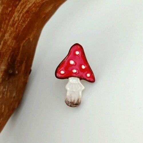 Брошь Fantasy красныйбелый 700₽