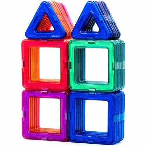 конструктор кубус 2 40 элементов Магнитный конструктор - 40 элементов Цветной пластик