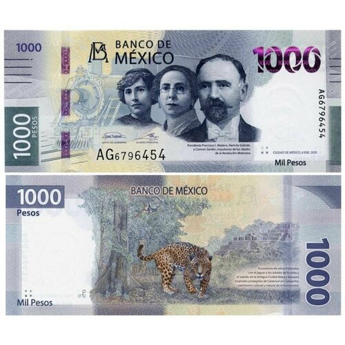 банкнота мексика 50 песо 1979 год pick 67b a292601 Банкнота Мексика 1000 песо Ягуар 2021 год UNC