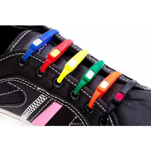 Шнурки силиконовые цветные 12 см 12 шт 2 упаковки 650₽