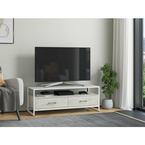 Тумба под ТВ Urban Лофт 02 Белыйдуб крафт белый 14490₽