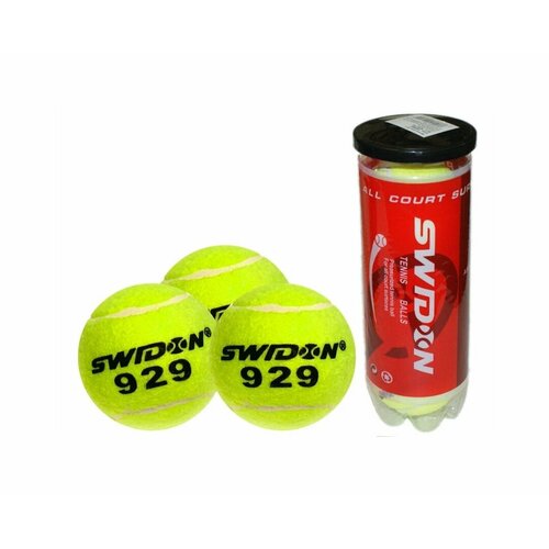 Мячи для большого тенниса SWIDON, 3 штуки в вакуумной упаковке мячи для большого тенниса head reset x2
