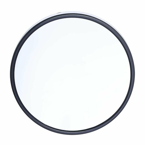 Зеркало подвесное, 13 см, увеличительное, на присосках, пластик, круглое, черное, Mirror зеркало qvs 82 10 1733 с 10 кратным увеличением 1 мл