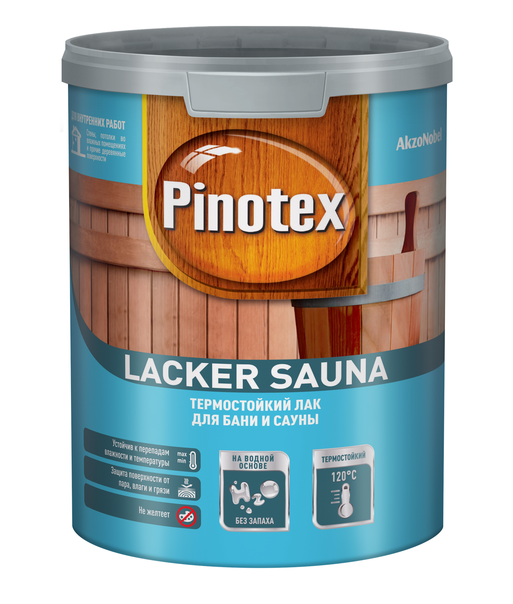Лак Pinotex Lacker Sauna 20 полуматовая на водной основе 1 л