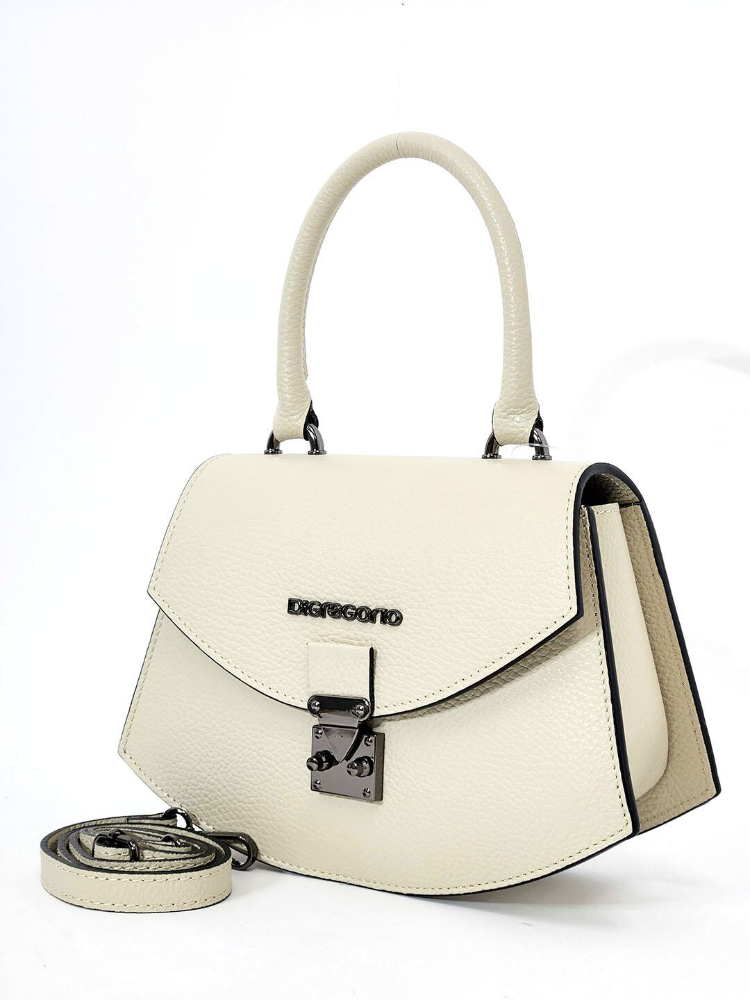 фото Сумка Di Gregorio gr8907 vitello bianco argento scuro