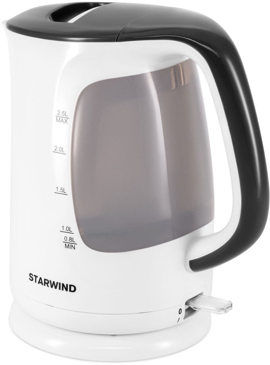 Чайник электрический Starwind SKG3025 белый/серый, пластик - фото №2