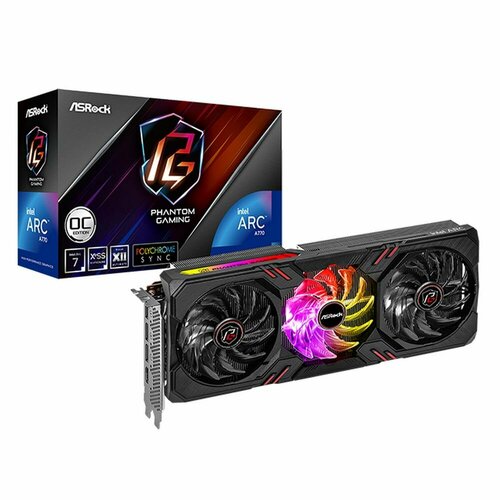 ASRock Видеокарта ASRock Intel Arc A770 Phantom Gaming D 8GB OC 256-bit GDDR6 HDMI DPx3 RTL A770 PGD 8GO 4074000₽