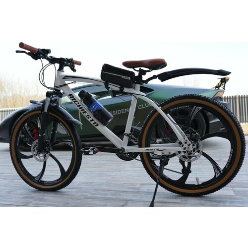 Велосипед горный RICHIESTO 24 колёса Алюминиевые кованные литые диски Детский Подростковый Спортивный белыйкоричневый 26500₽