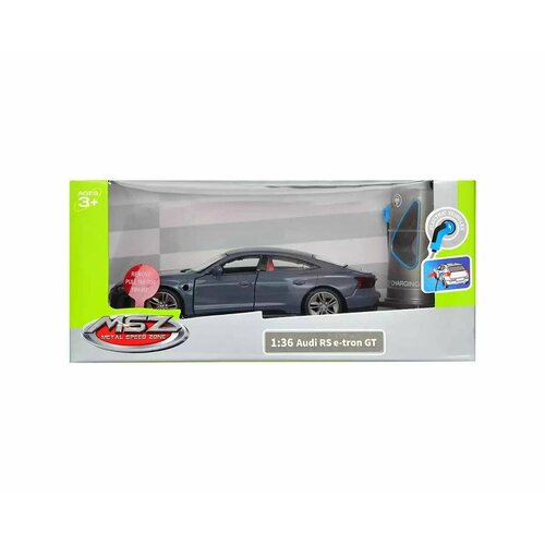 Машинка игрушечная MSZ - Audi RS e-tron GT, 1:38 (13см), с зарядной станцией Заправь и поехали, 1 шт автомобиль зубр игрушечная машинка совтехстром у430