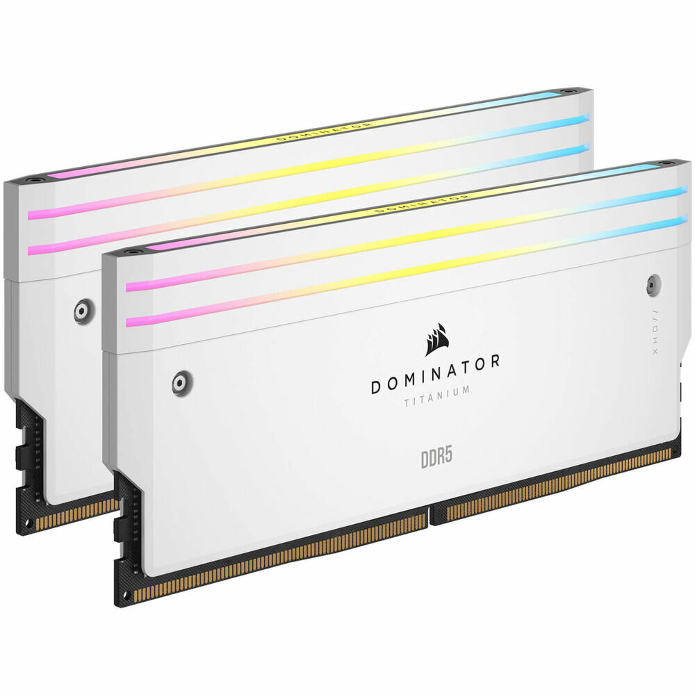 Модуль памяти DIMM 96Gb 2х48Gb DDR5 PC52800 6600MHz Corsair Dominator Titanium RGB White (CMP96GX5M2B6600C32W)