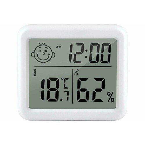 Электронный комнатный градусник-гигрометр URM 8x7 см белый D01198 111300₽