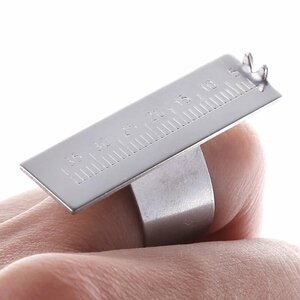Линейка-кольцо эндодонтическая стоматологическая на палец Incidental Finger Ruler из нержавеющей стали для измерения эндодонтических файлов