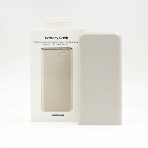 Аккумулятор powerbank Samsung 10000 мАч керамический влагозащищенный бежевый с быстрой зарядкой 2150₽