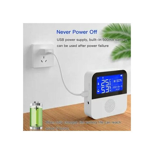 Tuya WIFI Интеллектуальные датчики температуры и влажности 9150₽