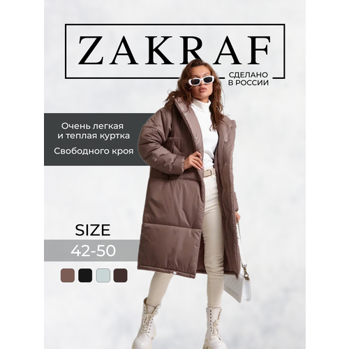 фото Куртка zakraf, размер 42, мокко