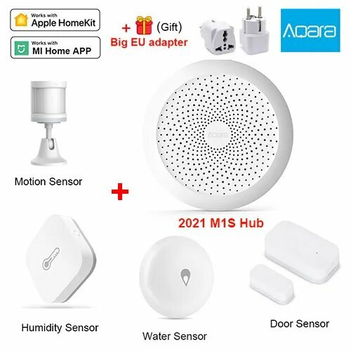 Aqara M1S Hub Gateway комплект для умного дома Zigbee 5 in 1 as picture W 7331₽