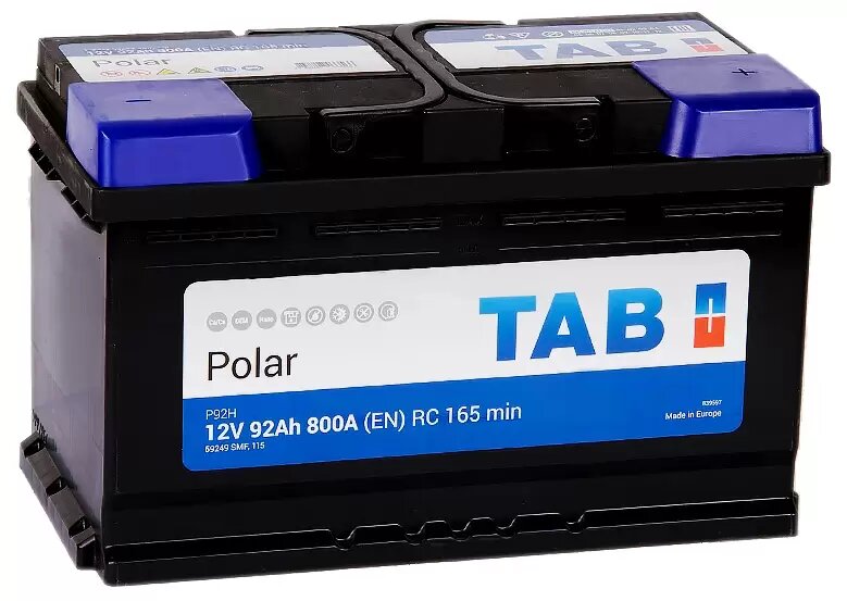 Аккумулятор Tab Polar S 92 А. ч 800A (315x175x190) 59249