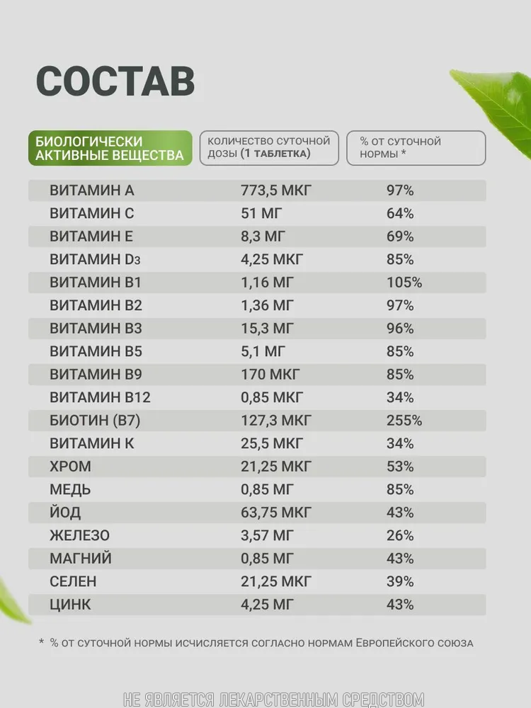 Омега-3 Витаминно-минеральный комплекс / BioTechUSA Vitamin Complex - 60 таб.