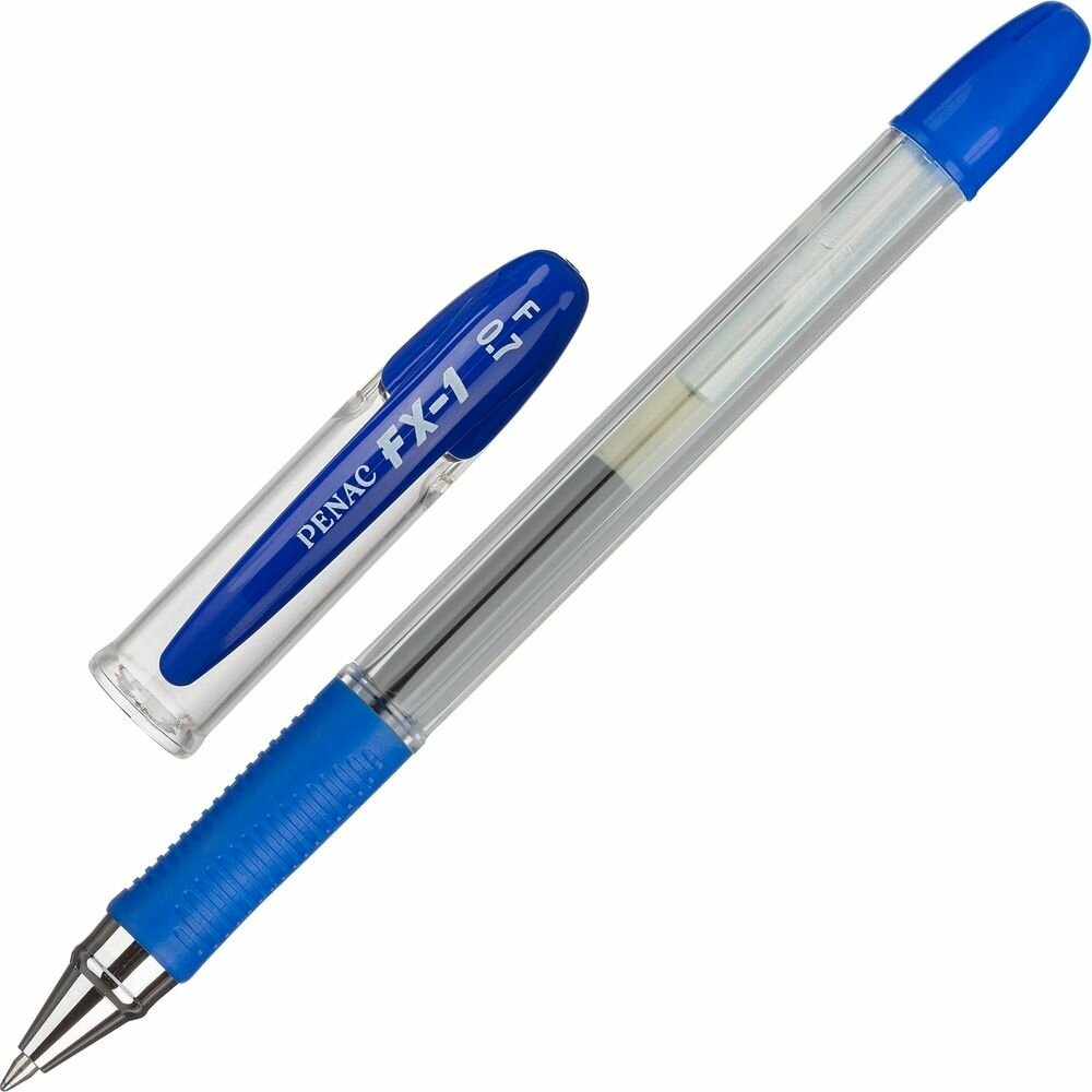 Ручка гелевая Penac "FX-1" Gel 0,7 мм синяя - фото №2