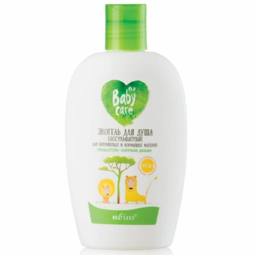 Экогель для душа BIELITA "Baby Care" бессульфатный для беременных и кормящих матерей 260 мл