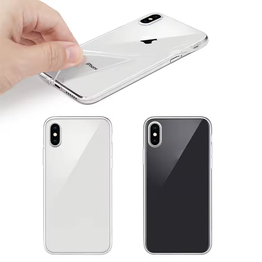 Чехол Clear Case пластиковый для Apple iPhone X/XS, прозрачный — фото 1