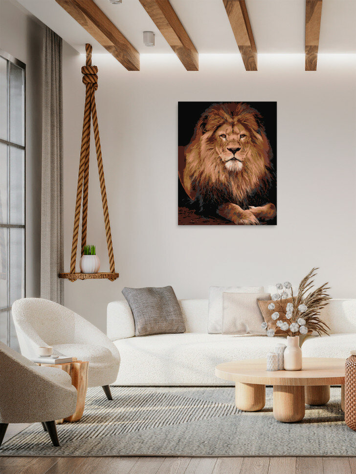 Картина по номерам "Грозный лев" — фото 1