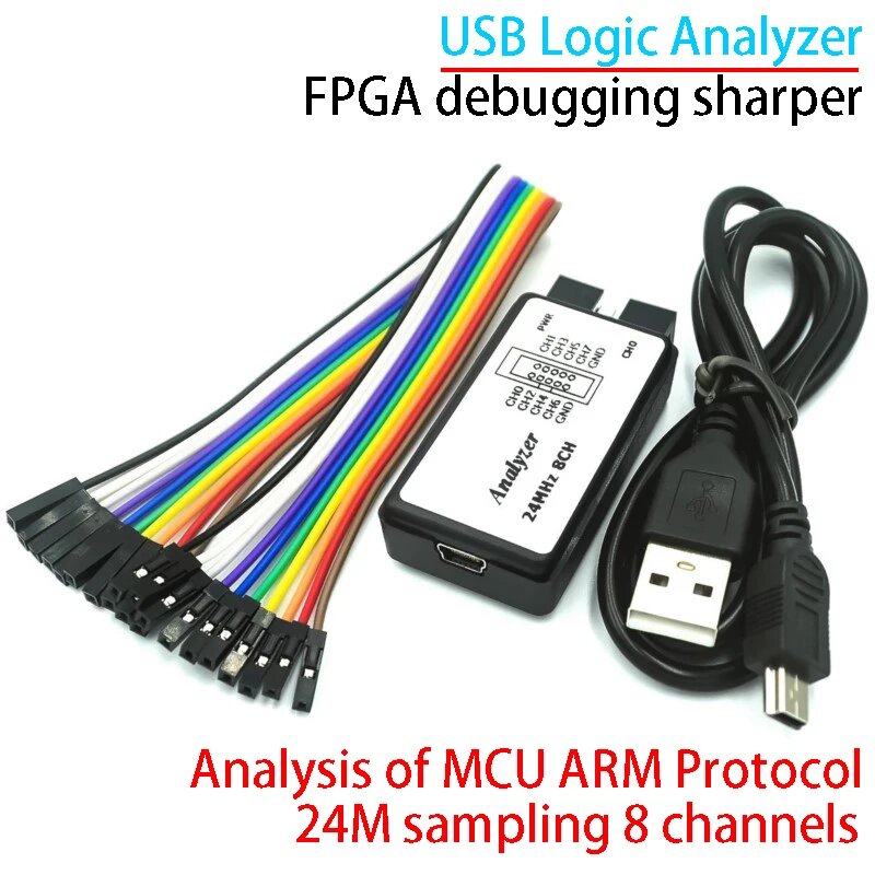 USB логический анализатор ARM FPGA 24МГц 8 каналов
